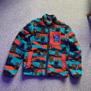 Scotch & Soda reversable fleece raincoat